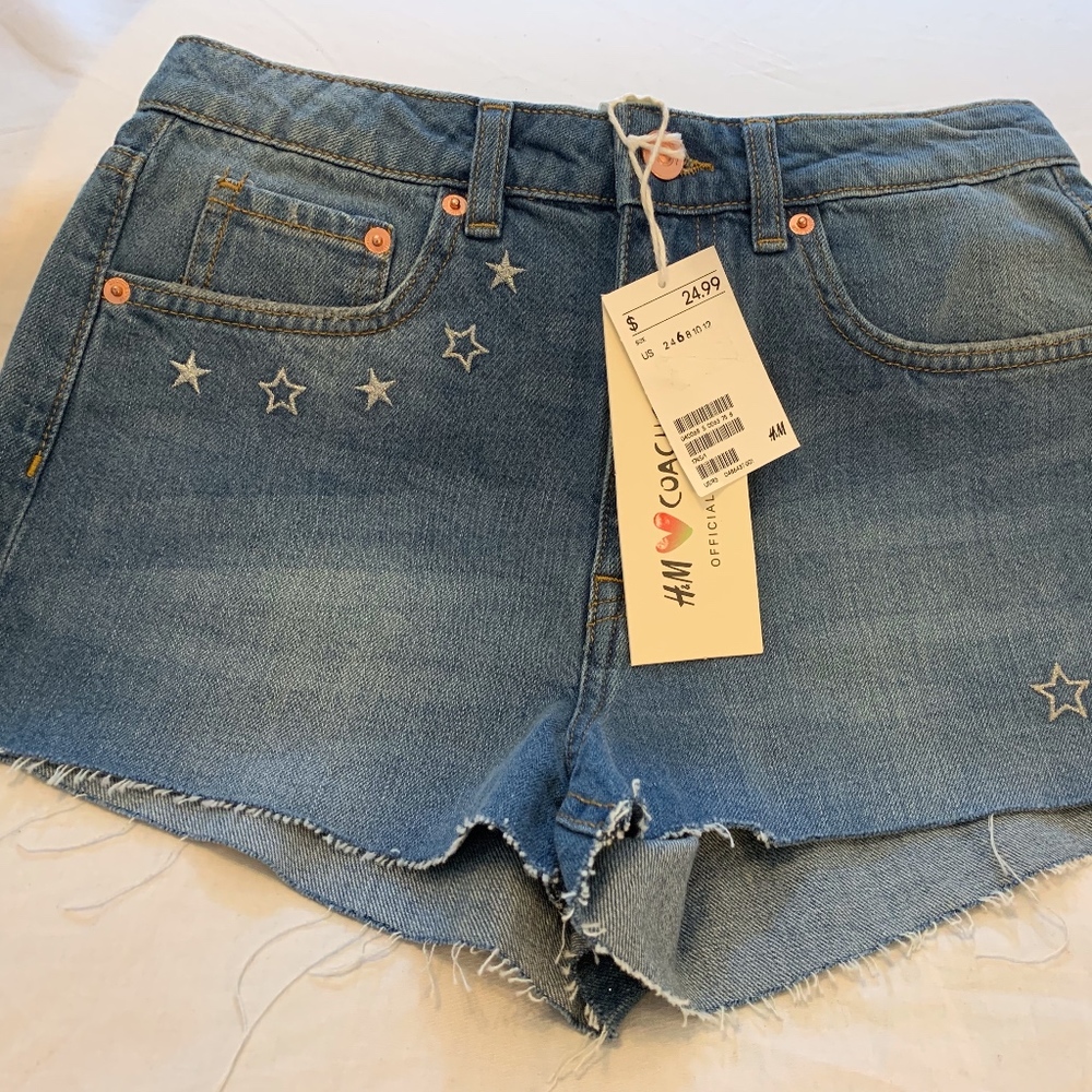 H&M COACHELLA DENIM SHORTS SIZES 6, 4 & 12